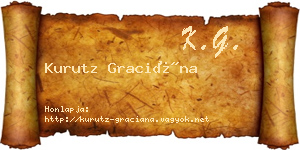 Kurutz Graciána névjegykártya